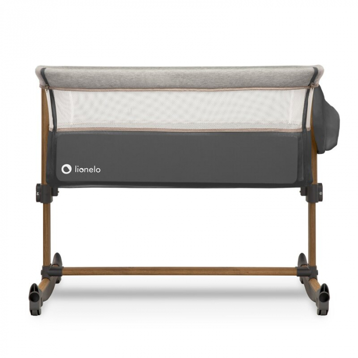 Patut co-sleeper, Cu sistem de leganare, Cu setare unghiulara, Reglabil in 5 pozitii pe inaltime, Grey Stone [10]