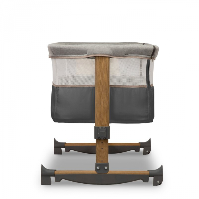 Patut co-sleeper, Cu sistem de leganare, Cu setare unghiulara, Reglabil in 5 pozitii pe inaltime, Grey Stone [15]