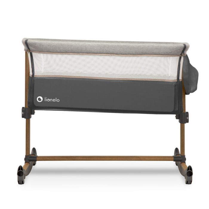 Patut co-sleeper, Cu sistem de leganare, Cu setare unghiulara, Reglabil in 5 pozitii pe inaltime, Grey Stone [8]