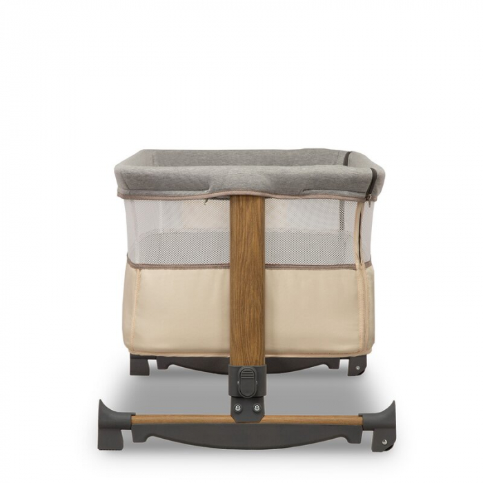 Patut co-sleeper , Cu sistem de leganare, Cu setare unghiulara, Reglabil in 5 pozitii pe inaltime, Beige Sand [13]