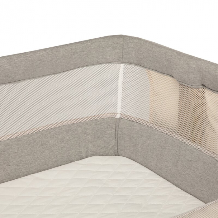 Patut co-sleeper, Cu sistem de leganare, Cu setare unghiulara, Reglabil in 5 pozitii pe inaltime, Grey Stone [19]