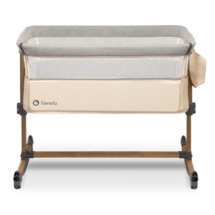 Patut co-sleeper , Cu sistem de leganare, Cu setare unghiulara, Reglabil in 5 pozitii pe inaltime, Beige Sand [7]