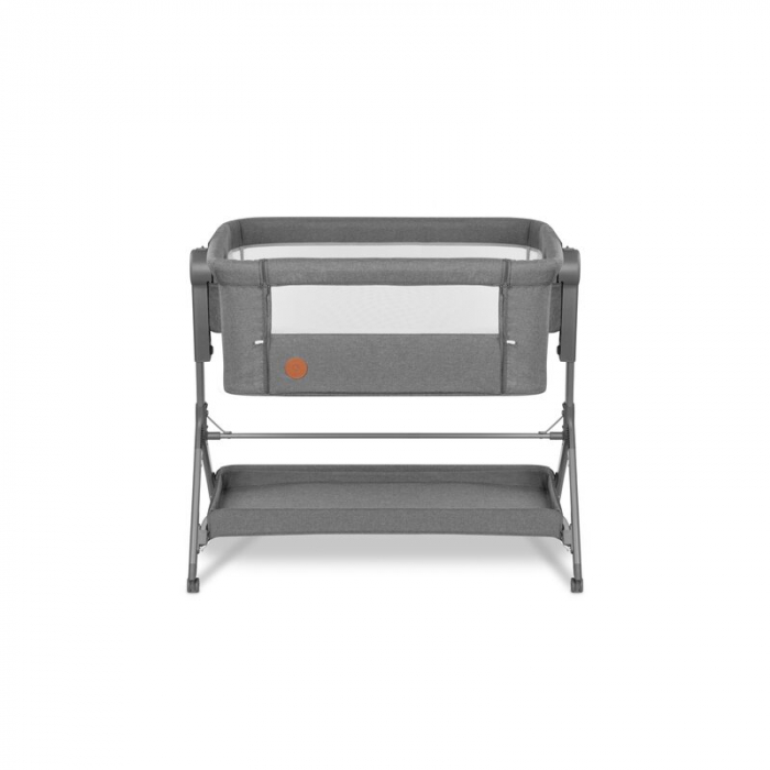 Lionelo - Patut co-sleeper Leonie Plus, Pliabil, Cu sistem de leganare, Cu setare unghiulara, Reglabil in 6 pozitii pe inaltime, Conform cu standardele europeane de securitate EN1130 si EN16890, Gri [6]