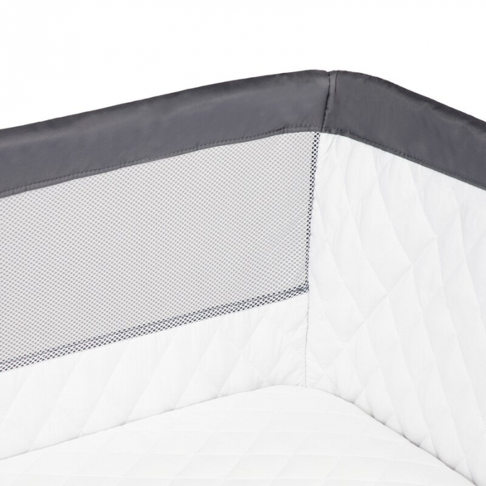 Patut co-sleeper Theo 2 in 1, Cu setare unghiulara, Reglabil in 5 pozitii pe inaltime, Dark Grey [16]