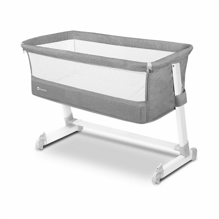 Patut co-sleeper Theo 2 in 1, Cu setare unghiulara, Reglabil in 5 pozitii pe inaltime, Grey [8]