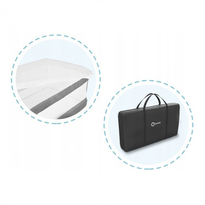 Patut co-sleeper Theo 2 in 1, Cu setare unghiulara, Reglabil in 5 pozitii pe inaltime, Grey [23]