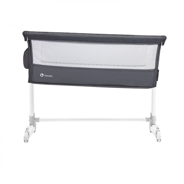 Patut co-sleeper Theo 2 in 1, Cu setare unghiulara, Reglabil in 5 pozitii pe inaltime, Dark Grey [14]