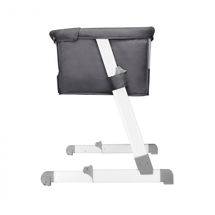 Patut co-sleeper Theo 2 in 1, Cu setare unghiulara, Reglabil in 5 pozitii pe inaltime, Dark Grey [12]