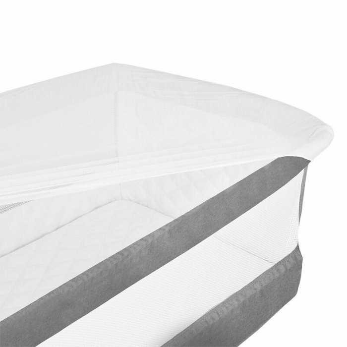 Patut co-sleeper Theo 2 in 1, Cu setare unghiulara, Reglabil in 5 pozitii pe inaltime, Grey [10]