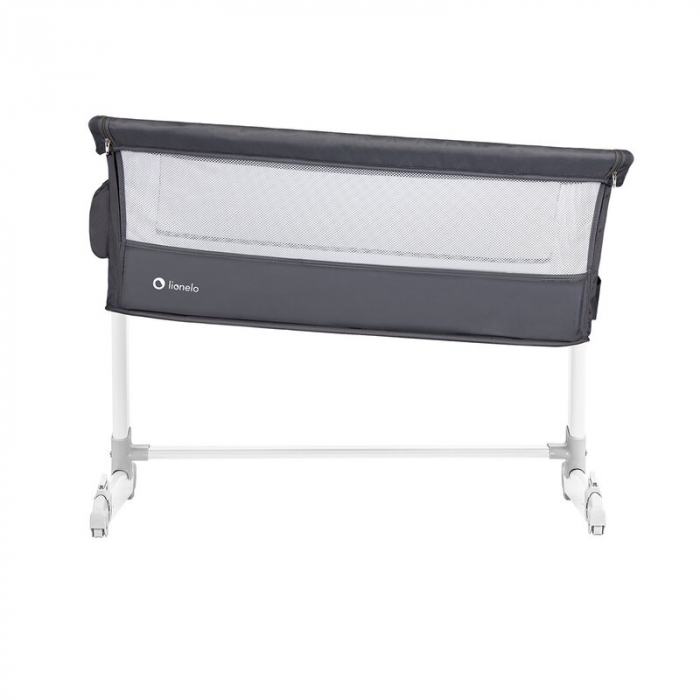 Patut co-sleeper Theo 2 in 1, Cu setare unghiulara, Reglabil in 5 pozitii pe inaltime, Dark Grey [15]