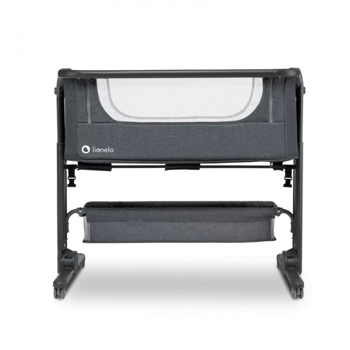 Patut co-sleeper Timon Pliabil, 3 in 1, Cu setare unghiulara, Reglabil in 6 pozitii pe inaltime, Gri [6]
