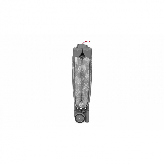 Lionelo - Patut pliant cu doua nivele Flower , Cu arcada, Geanta transport, Masuta de infasat, Bara cu jucarii, Fereastra laterala, 120x60 cm, Conform cu standardele europeane de securitate EN 716 si  [17]