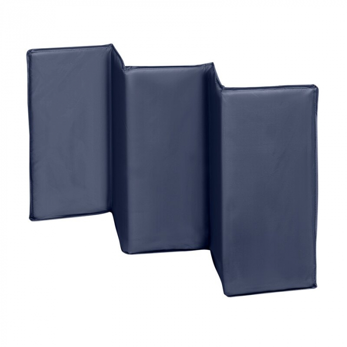 Patut pliant cu doua nivele, 120x60 cm, arcada jucarii, masuta de infasat, vibratii, melodii, Blue Navy [14]