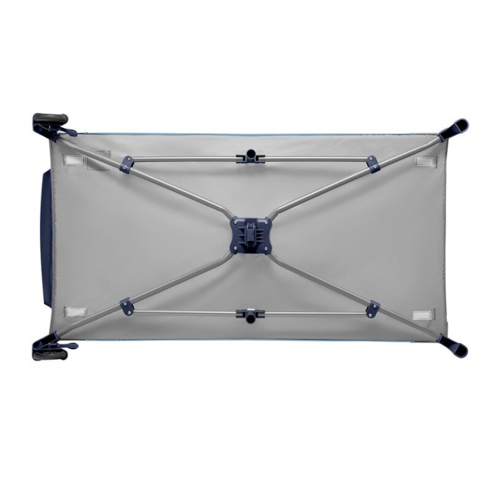 Patut pliant cu doua nivele, 120x60 cm, arcada jucarii, masuta de infasat, vibratii, melodii, Blue Navy [18]