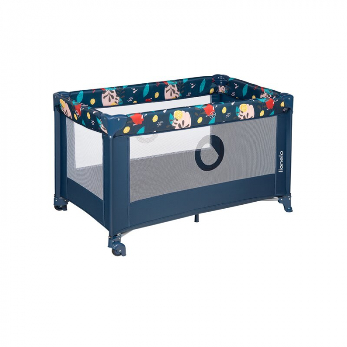 Patut pliant cu un nivel Stefi 120x60cm, Cu intrare laterala cu fermoar, Blue Navy [6]