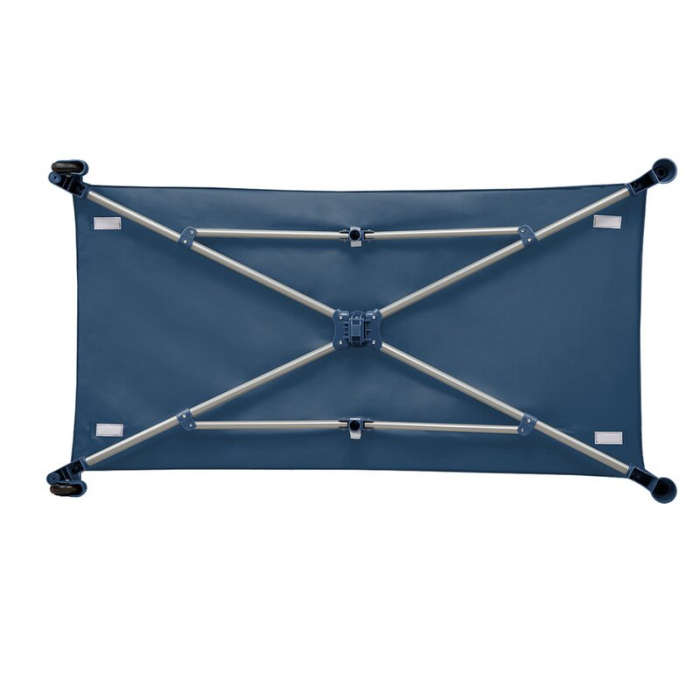 Patut pliant cu un nivel Stefi 120x60cm, Cu intrare laterala cu fermoar, Blue Navy [8]