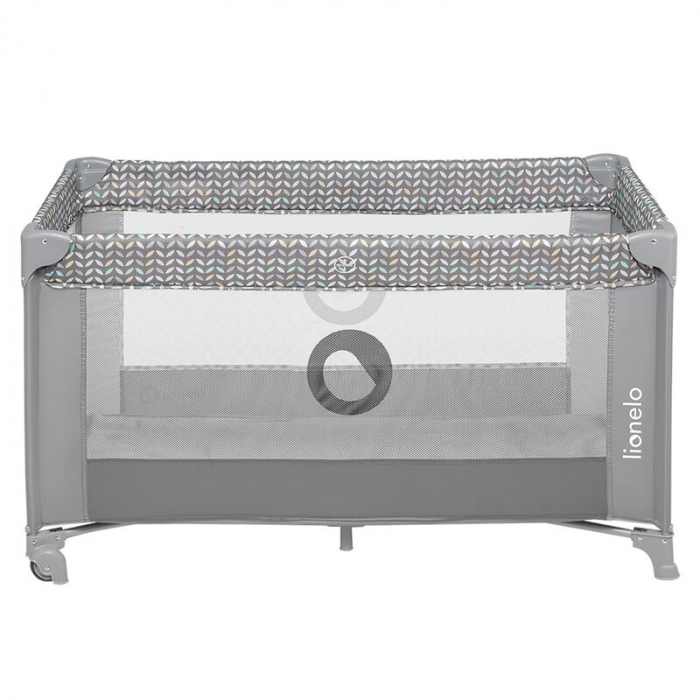 Patut pliant cu un nivel Stefi 120x60cm, Cu intrare laterala cu fermoar, 2 roti, Grey [6]
