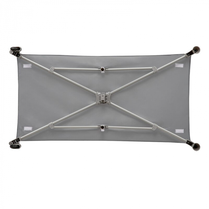 Patut pliant cu un nivel Stefi 120x60cm, Cu intrare laterala cu fermoar, 2 roti, Grey [9]