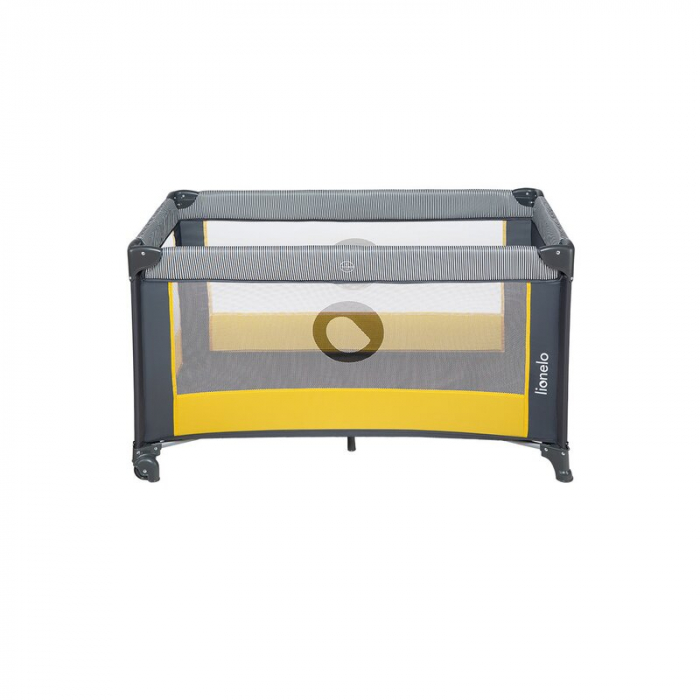 Patut pliant cu un nivel Stefi 120x60cm , Cu intrare laterala cu fermoar, 2 roti, Yellow Lemon [6]