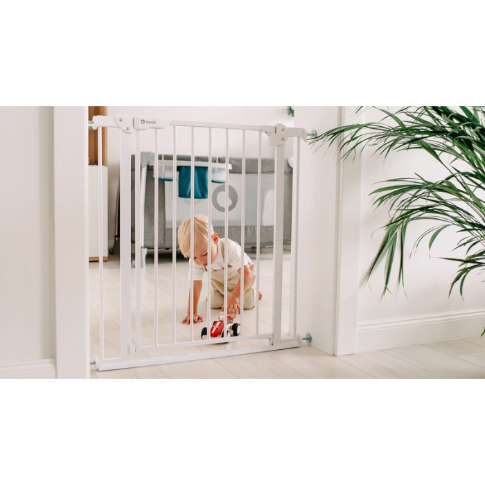 Lionelo - Poarta de siguranta prin presiune Truus Slim, 105 cm, Conform cu standardul european de securitate EN1930, Gri [14]