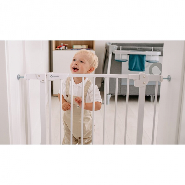 Lionelo - Poarta de siguranta prin presiune Truus Slim, 105 cm, Conform cu standardul european de securitate EN1930, Gri [15]
