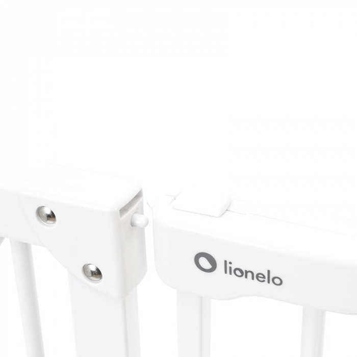 Lionelo - Poarta de siguranta prin presiune Truus Slim, 105 cm, Conform cu standardul europeane de securitate EN1930, Alb [10]