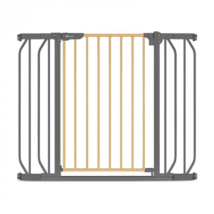 Lionelo - Poarta de siguranta prin presiune Truus Slim, 105 cm, Conform cu standardul europeane de securitate EN1930, Gri/Natur [2]