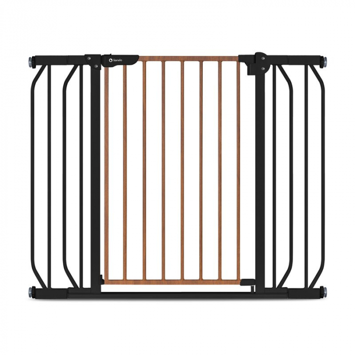 Lionelo - Poarta de siguranta prin presiune Truus Slim, 105 cm, Conform cu standardul europeane de securitate EN1930, Negru/Natur [2]