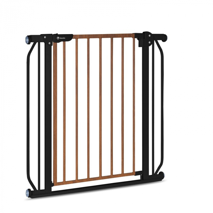 Lionelo - Poarta de siguranta prin presiune Truus Slim, 105 cm, Conform cu standardul europeane de securitate EN1930, Negru/Natur [3]