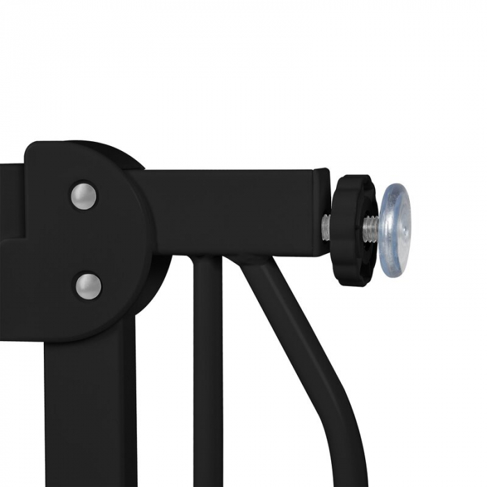 Lionelo - Poarta de siguranta prin presiune Truus Slim, 105 cm, Conform cu standardul europeane de securitate EN1930, Negru/Natur [12]