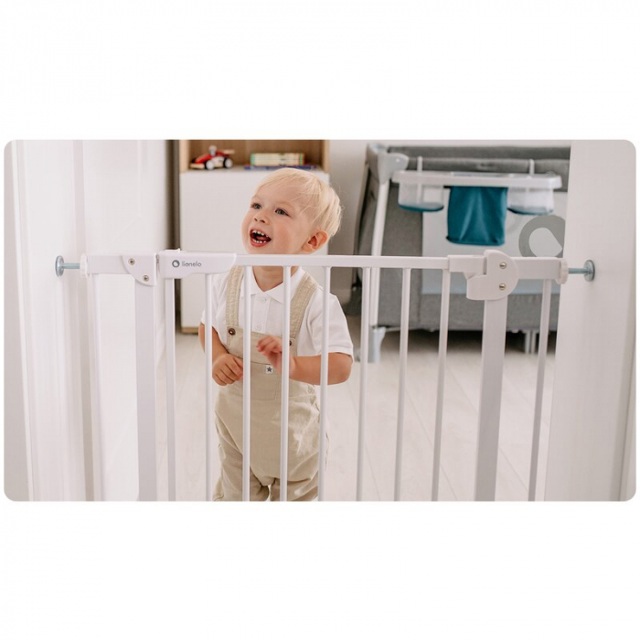Lionelo - Poarta de siguranta prin presiune Truus Slim, 105 cm, Conform cu standardul europeane de securitate EN1930, Negru Onyx [8]