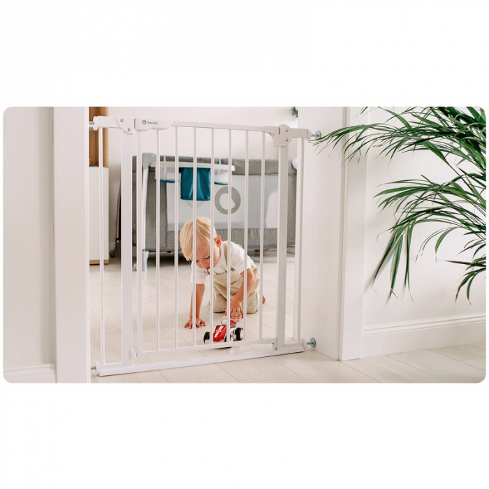 Lionelo - Poarta de siguranta prin presiune Truus Slim, 105 cm, Conform cu standardul europeane de securitate EN1930, Negru Onyx [7]