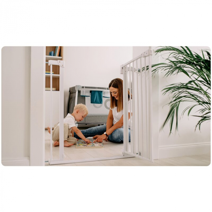 Lionelo - Poarta de siguranta prin presiune Truus Slim, 105 cm, Conform cu standardul europeane de securitate EN1930, Negru Onyx [9]