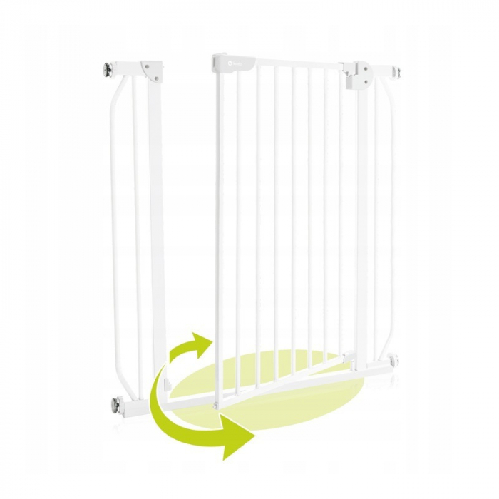 Lionelo - Poarta de siguranta prin presiune Truus Slim Led , Cu lumina Led cu senzor, 105 cm, Conform cu standardul european de securitate EN1930, Alb [10]