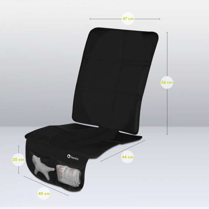 Lionelo - Protectie pentru bancheta masinii, Sikker, Material Oxford 600D, 121,5 x 47,5 cm, Negru [5]