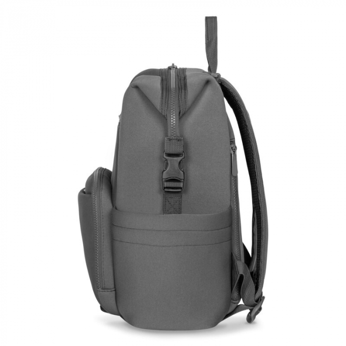 Lionelo - Rucsac impermeabil pentru mamici Cube, Cu 12 compartimente si salteluta de schimbat, Cu prindere universala de carucior, 36 x 36 x 23 cm, Gri [9]