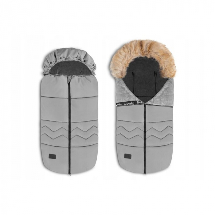 Lionelo - Sac de iarna pentru carucior Frode, 90x45 cm, Impermeabil, Universal, Gri [4]