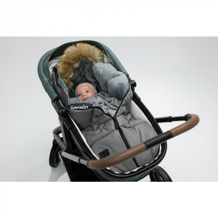 Lionelo - Sac de iarna pentru carucior Frode, 90x45 cm, Impermeabil, Universal, Negru [19]