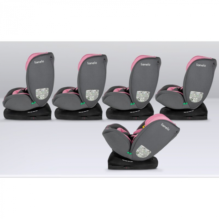 Lionelo - Scaun auto Bastiaan i-Size, 4 in 1, Protectie laterala, Cu spatar inclinabil in 4 pozitii, Cu tetiera reglabila in 7 pozitii, Rotire 360 grade, Top Tether, 0-36 Kg, 40-150 cm, Cu Isofix, Con [27]