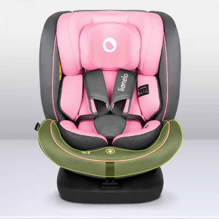 Lionelo - Scaun auto Bastiaan i-Size, 4 in 1, Protectie laterala, Cu spatar inclinabil in 4 pozitii, Cu tetiera reglabila in 7 pozitii, Rotire 360 grade, Top Tether, 0-36 Kg, 40-150 cm, Cu Isofix, Con [37]