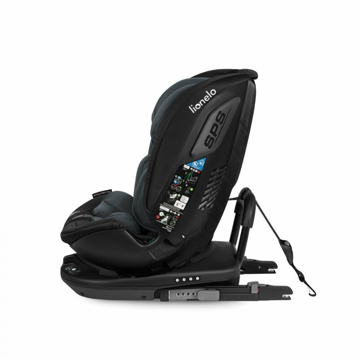 Lionelo - Scaun auto Bastiaan RWF i-Size, Pozitie de somn, Protectie laterala, Rotire 360 grade, 0-36 Kg, Cu Isofix si Centura Top Tether, Conform cu standardul european de securitate ECE R129, Gri [11]