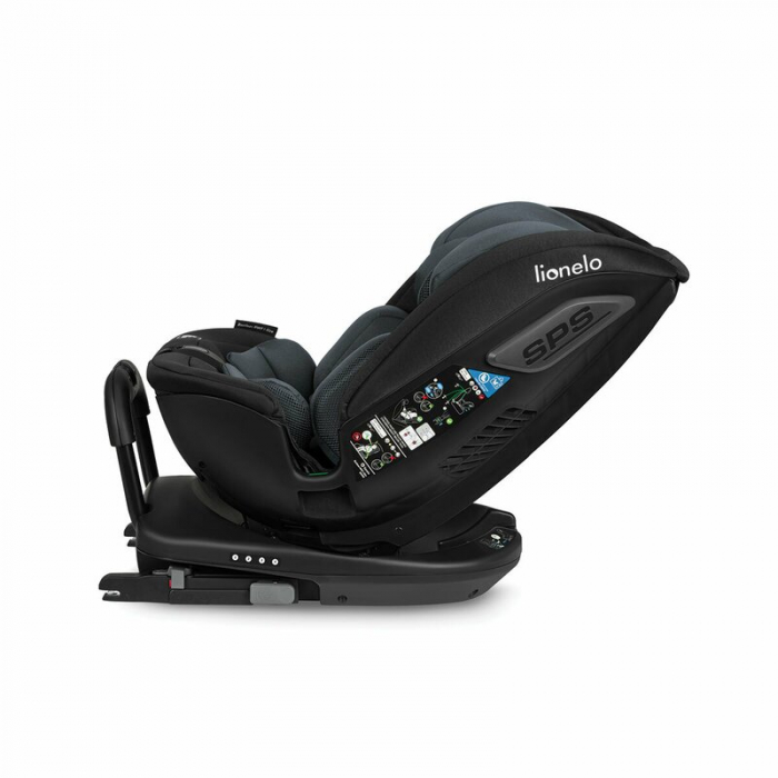 Lionelo - Scaun auto Bastiaan RWF i-Size, Pozitie de somn, Protectie laterala, Rotire 360 grade, 0-36 Kg, Cu Isofix si Centura Top Tether, Conform cu standardul european de securitate ECE R129, Gri [16]