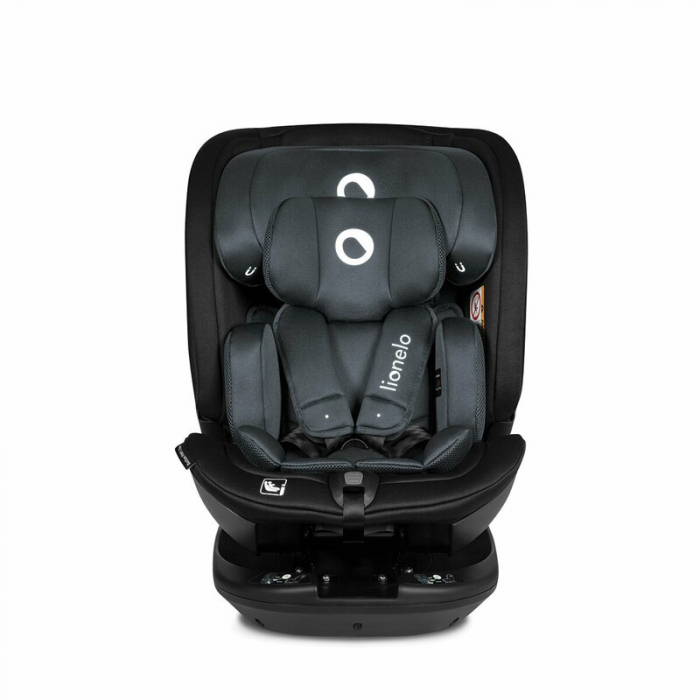 Lionelo - Scaun auto Bastiaan RWF i-Size, Pozitie de somn, Protectie laterala, Rotire 360 grade, 0-36 Kg, Cu Isofix si Centura Top Tether, Conform cu standardul european de securitate ECE R129, Gri [6]