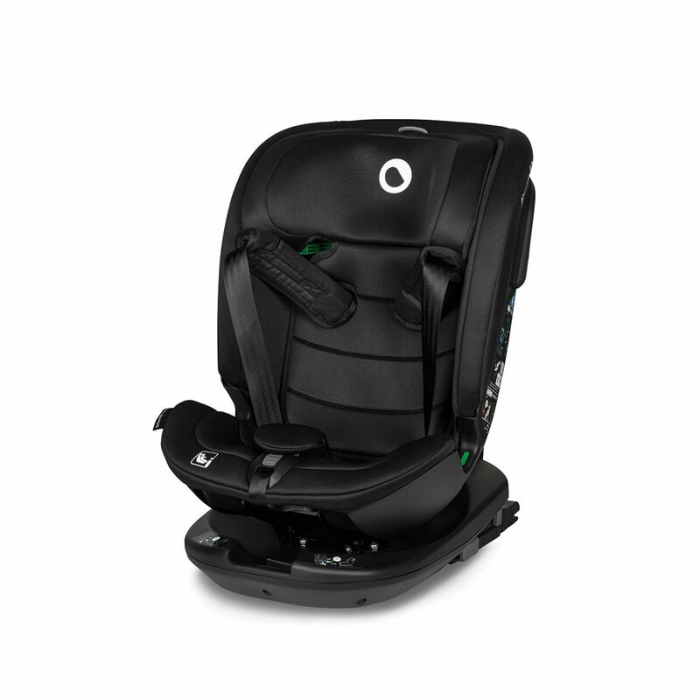 Lionelo - Scaun auto Bastiaan RWF i-Size, Pozitie de somn, Protectie laterala, Rotire 360 grade, 0-36 Kg, Cu Isofix si Centura Top Tether, Conform cu standardul european de securitate ECE R129, Negru [21]