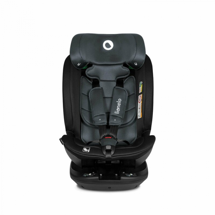 Lionelo - Scaun auto Bastiaan RWF i-Size, Pozitie de somn, Protectie laterala, Rotire 360 grade, 0-36 Kg, Cu Isofix si Centura Top Tether, Conform cu standardul european de securitate ECE R129, Gri [8]
