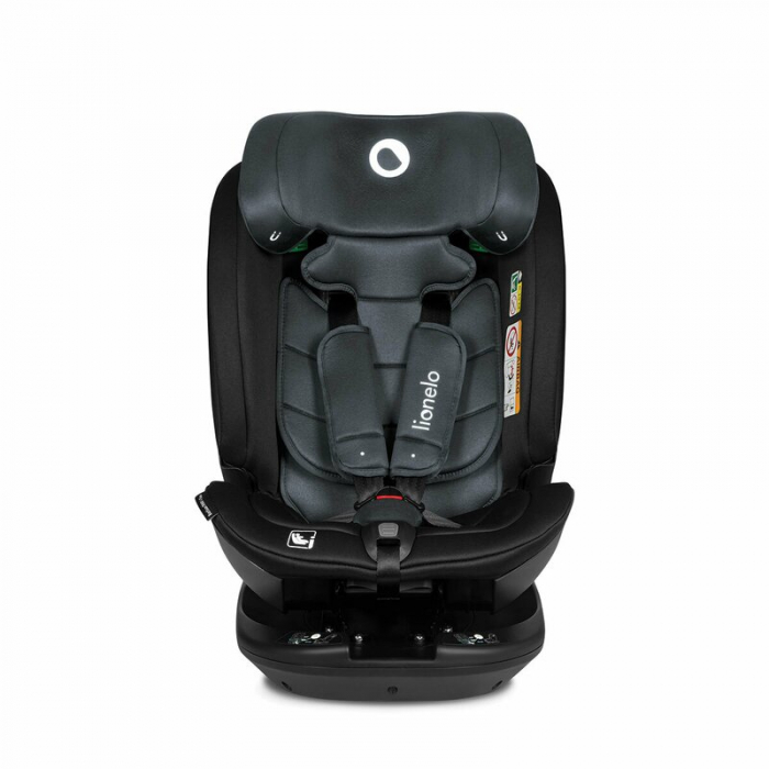 Lionelo - Scaun auto Bastiaan RWF i-Size, Pozitie de somn, Protectie laterala, Rotire 360 grade, 0-36 Kg, Cu Isofix si Centura Top Tether, Conform cu standardul european de securitate ECE R129, Gri [7]