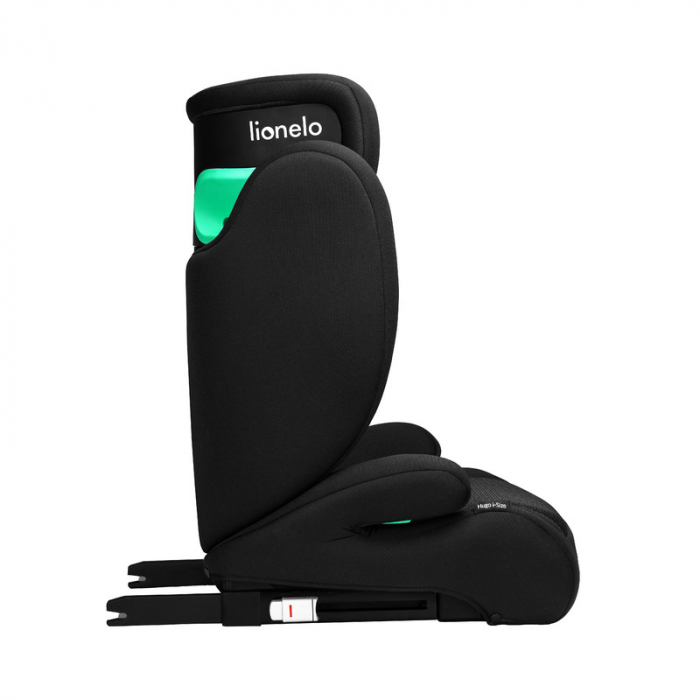 Lionelo - Scaun auto, Hugo i-Size, Universal, Orientare in directia sensului de mers, Reglabil, Conform standardului de securitate R129, 100-150 cm, 4-12 ani, Negru [8]