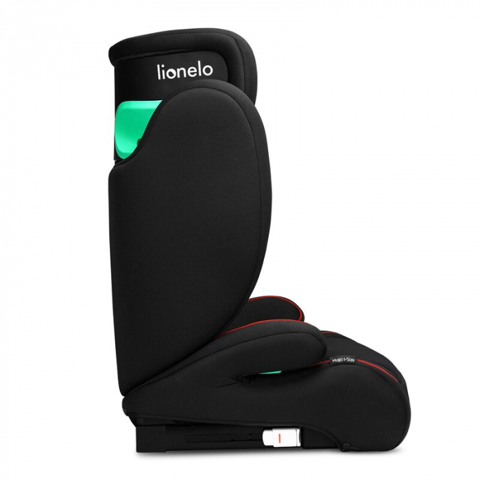 Lionelo - Scaun auto, Hugo i-Size, Universal, Orientare in directia sensului de mers, Reglabil, Conform standardului de securitate R129, 100-150 cm, 4-12 ani, Rosu [8]