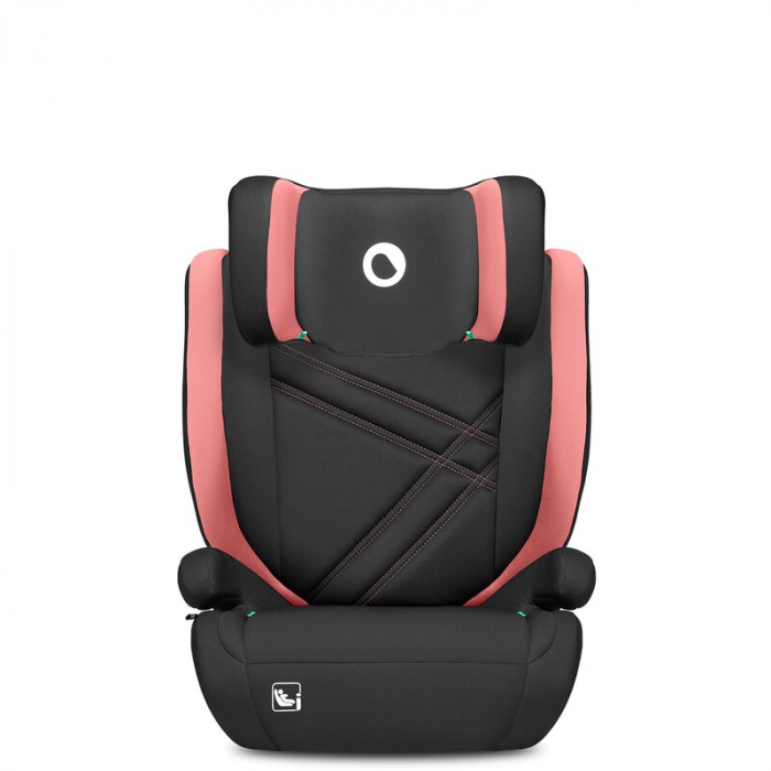 Lionelo - Scaun auto, Hugo i-Size, Universal, Orientare in directia sensului de mers, Reglabil, Conform standardului de securitate R129, 100-150 cm, 4-12 ani, Roz [7]
