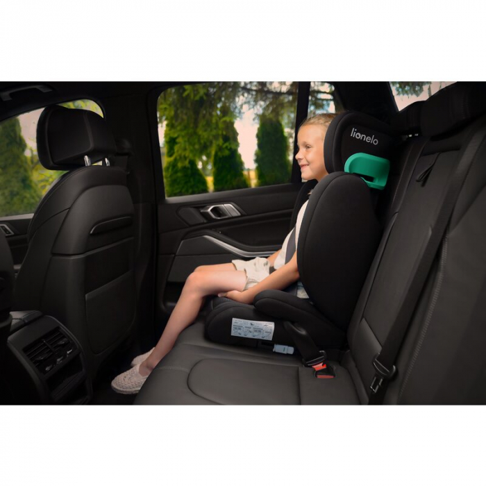 Lionelo - Scaun auto, Hugo i-Size, Universal, Orientare in directia sensului de mers, Reglabil, Conform standardului de securitate R129, 100-150 cm, 4-12 ani, Rosu [19]